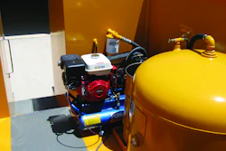 Sage Oil Vac’s oil change systems use an air compressor to create vacuum and pressure in the product tanks.