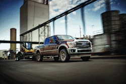 The ratings of the tow vehicle and trailer and the weight of equipment to be transported must be compatible. Don’t use a trailer that’s over rated for your truck.