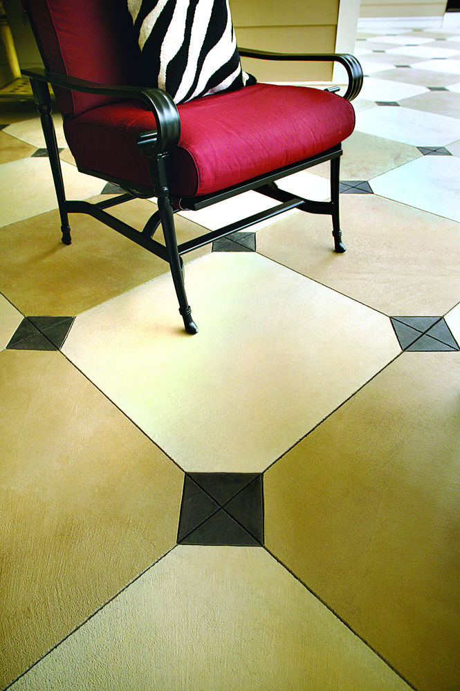 Proper surface preparation is essential when using water-based stains. The stain soaks into the concrete so the concrete needs to be clean and dry.