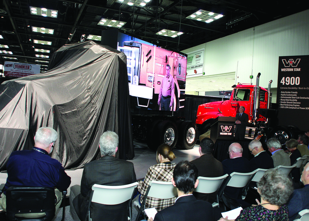 Western Star unveiled its new 4700 Class 7-8 vocational truck during a press conference at The Work Truck Show 2011.