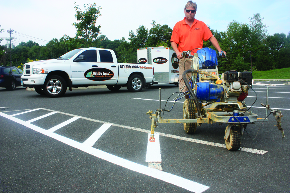 We Do Lines co-founder Tom Darrow on the job at one of his franchises.