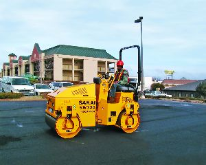 Sakai America offers three roller models in the 3-ton category with 39-, 47-, and 51-in. drums. Sirmons notes that the 47-in. drum is a likely candidate for contractors looking to move into the small parking lot market.