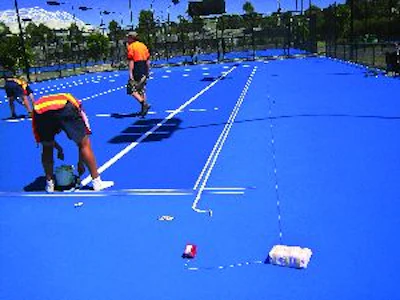 McConnell, Tennis Services help ready new surfaces for Australian Open.