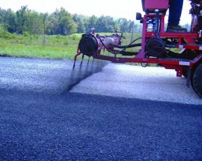'While spraying, you can control exactly how much material goes down and give the customer what the product specifications and job demands,' says Gordon Rayner, CEO of California Pavement Maintenance.