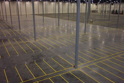 Many buildings such as warehouses and manufacturing facilities have indoor striping needs. Don't be afraid to ask your current parking lot customers if they need any indoor striping.