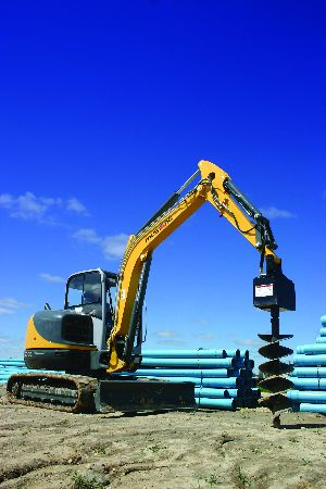 When spec'ing a compact excavator, be sure to consider how much hydraulic flow and pressure are required to power any high-flow attachments you may use.