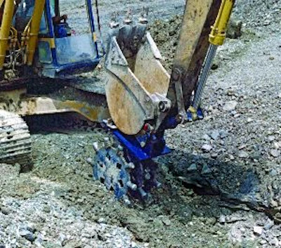 Compaction wheel attachments use the carrier's applied static weight to quickly achieve compaction density.