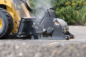 When matching cold planers to a skid-steer loader or other carriers, take into account both the engine and hydraulic horsepower required to power the attachment most efficiently.