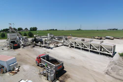 In 2008, Grimes Asphalt purchased a Terex® E225P drum mix plant, which allowed the producer to move away from the start-and-stop asphalt production associated with the batch plant.