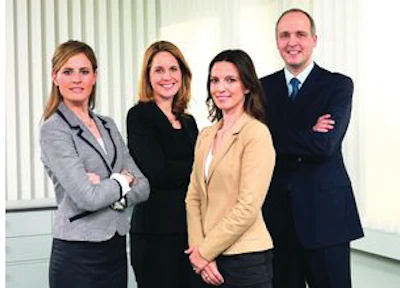 Liebherr's third generation family management, from left to right: Patricia Rüf, Stéfanie Wohlfarth, Sophie Albrecht, Jan Liebherr.