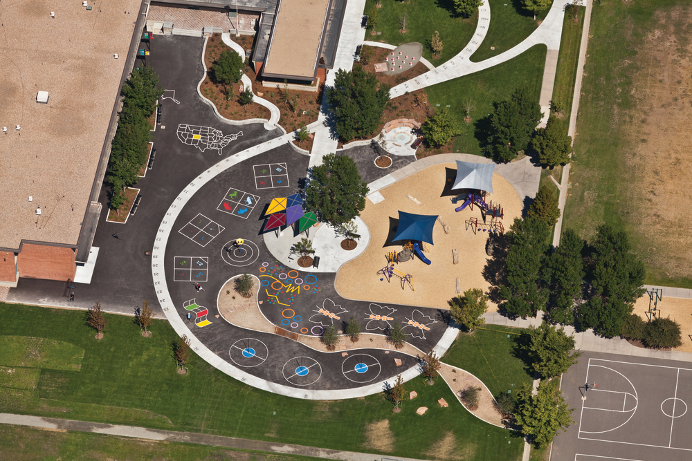 Due to limited space, trial and error was used when completing the layout at Cory Elementary School in Denver, CO.