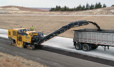 Sunflower's new milling machine is used on asphalt projects, including full-depth patching on streets, city street milling and overlay projects, and county and state highway milling and overlays.