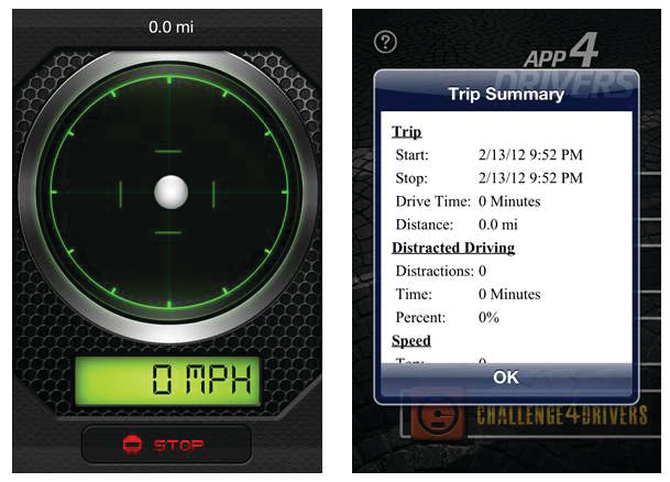 App4Drivers provides users with a detailed trip summary.