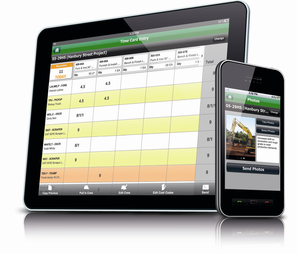 HCSS's new mobile applications work with iPhones, iPads and Android-based phones and tablets.