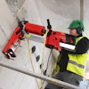 Hilti's aluminum drill stand is lighter than the traditional steel variety, making it easier for the operator to transport, which translates into getting the job done faster.