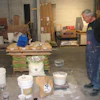 Buddy Rhodes with the products he utilizes on GFRC projects.