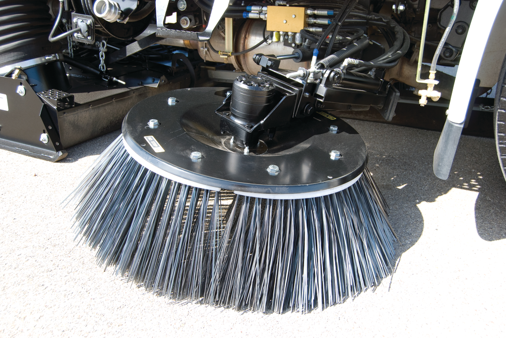 Most manufacturers offer options to improve the effectiveness of their sweepers’ gutter broom.