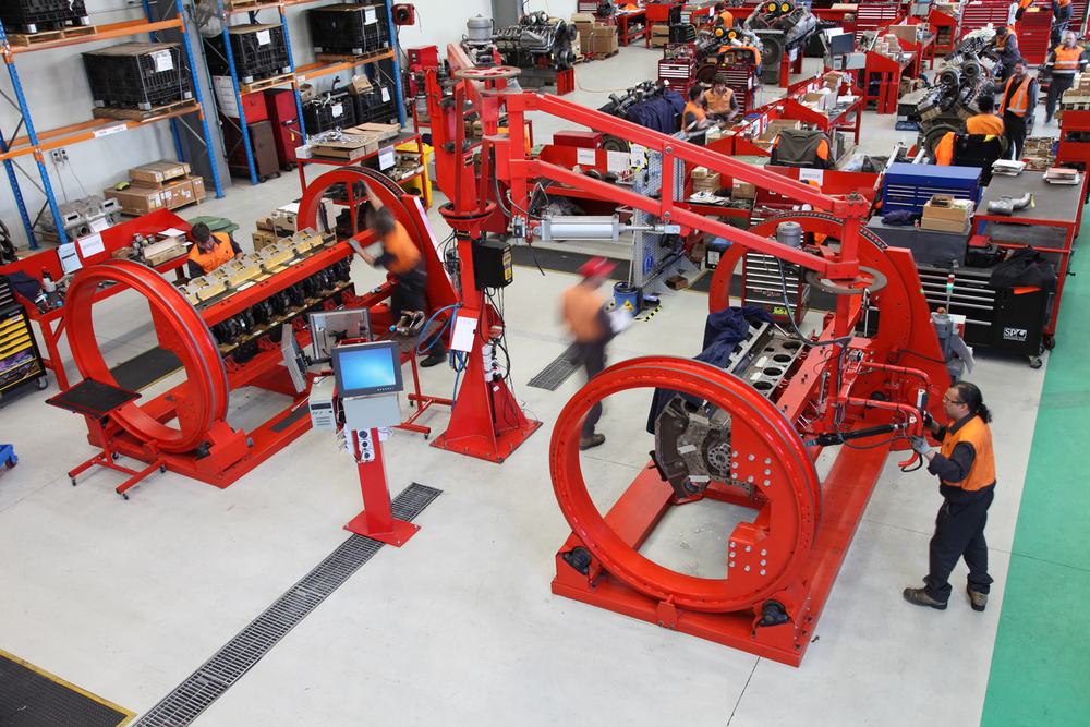 Cummins Master Rebuild Centers are equipped to provide a certified rebuild or tailor a rebuild to meet customer needs. The certified rebuild involves a 600-step process involving teardown, cleaning, evaluation, component and engine assembly, dyno testing, painting and final inspection.