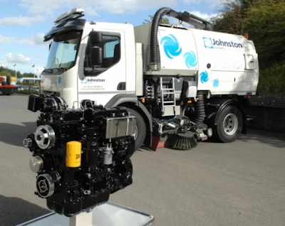 JCB Ecomax engines will be installed in street cleaning equipment made by Johnston Sweepers beginning in December 2012.