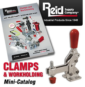 Reid Supply's 96-page Clamps and Workholding mini-catalog offers new products that do not appear in the Clamps and Workholding section of its 900-page 2012 full-line catalog.