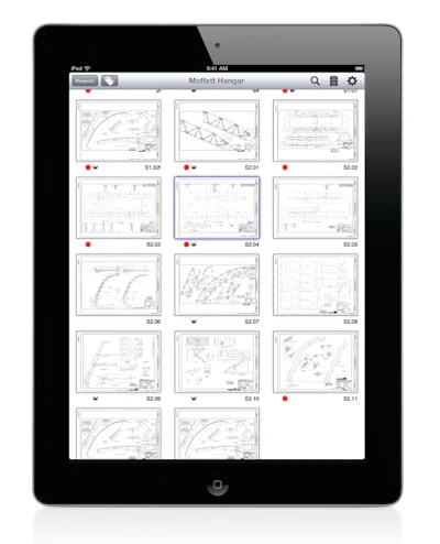 Grid view on PlanGrid 2.2 iPad app