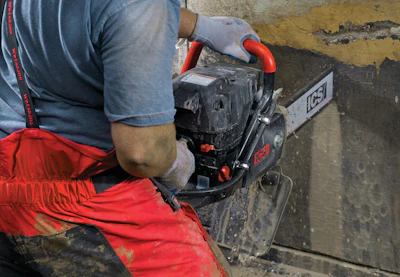 The ability to plunge cut is another advantage diamond chainsaws offer.