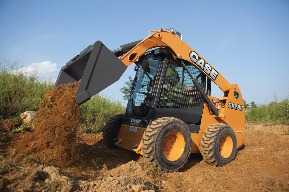 Case offers nine skid steer models over three frame sizes. The SR200 and SR250 are the most common skid steers found among contractors, with the SR200 getting a little more contractor attention because it is a smaller machine with ample power that maneuvers easier and fits better on some jobsites.