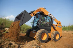 Case offers nine skid steer models over three frame sizes. The SR200 and SR250 are the most common skid steers found among contractors, with the SR200 getting a little more contractor attention because it is a smaller machine with ample power that maneuvers easier and fits better on some jobsites.
