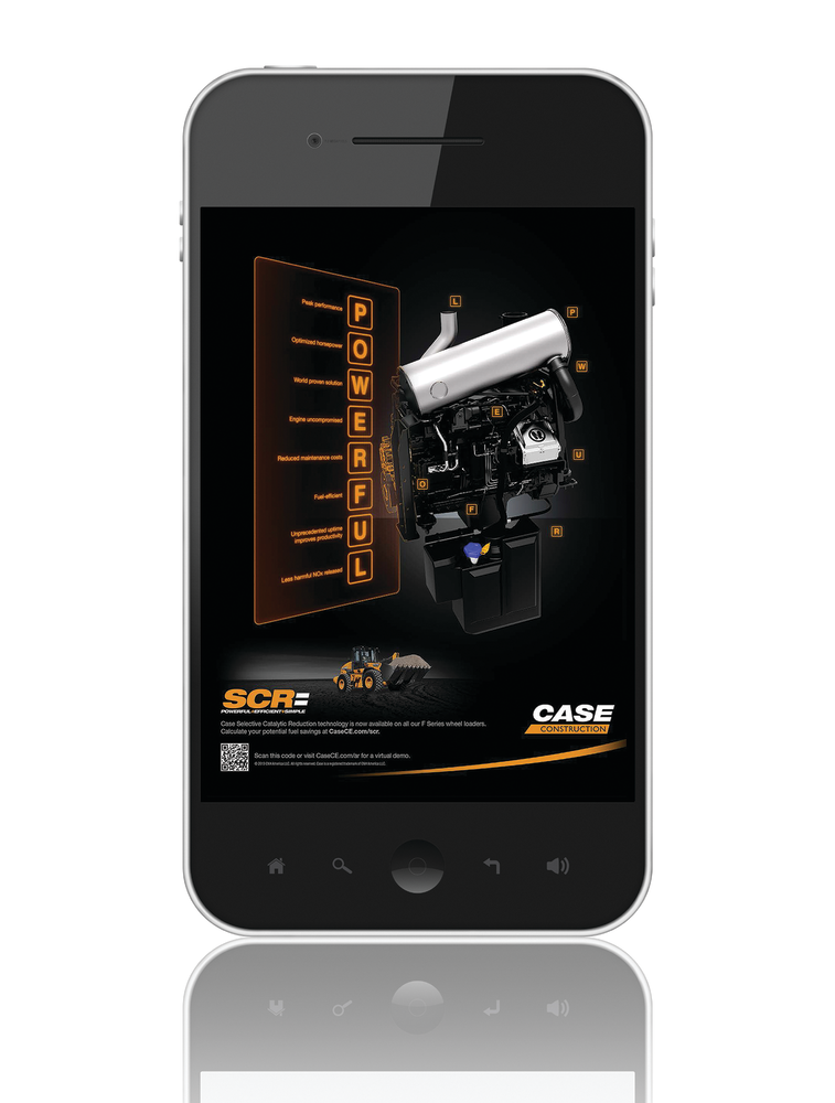 First use of the Case Experience AR App shows how selective catalytic reduction (SCR) technology available on the F Series wheel loaders improves fuel efficiency 12% along with faster acceleration, quicker cycle times, and less downtime.