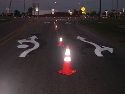 Michigan's roundabouts require directional arrows specific to the traffic control device.