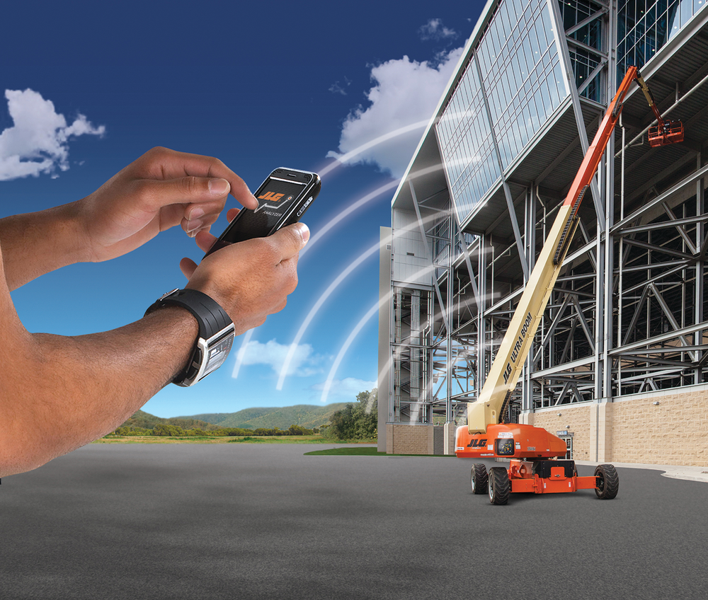The Wi-Fi-enabled JLG Mobile Analyzer for Apple or Google operating system devices allows for an extended operating range of up to 150 ft.