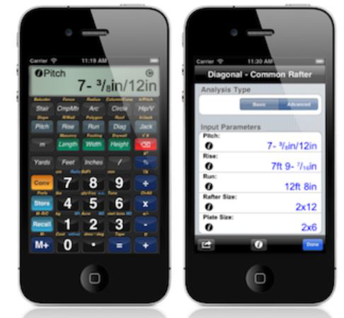 Use the BuildCalc mobile app for construction material estimations and measurement conversions.