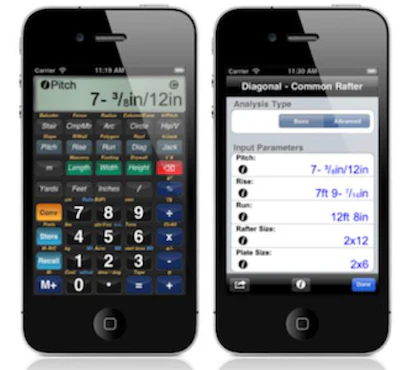 Use the BuildCalc mobile app for construction material estimations and measurement conversions.