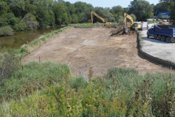 Schneider Excavating, Inc. was hired to excavate the plants and provide a finished grade suitable for replanting on the Sheboygan River riverbank in Wisconsin.