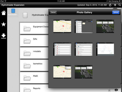 App users can import photos from mobile devices and documents modified using other apps in order to complete round-trip workflows.