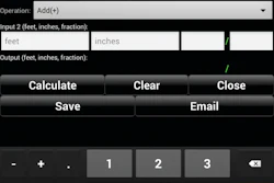 The Handymand Calculator mobile app includes a feet and inches calculator as well as a time tracking tool.