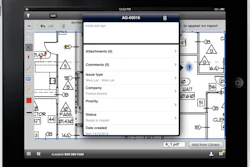 A pushpin feature lets the user 'drop' pushpins onto project drawings and photos indicating where there are issues that need to be fixed.