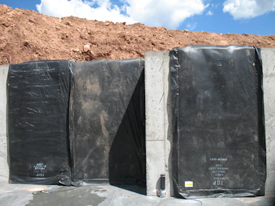 Protect concrete surfaces and corners from cold weather by ensuring all surfaces are covered.