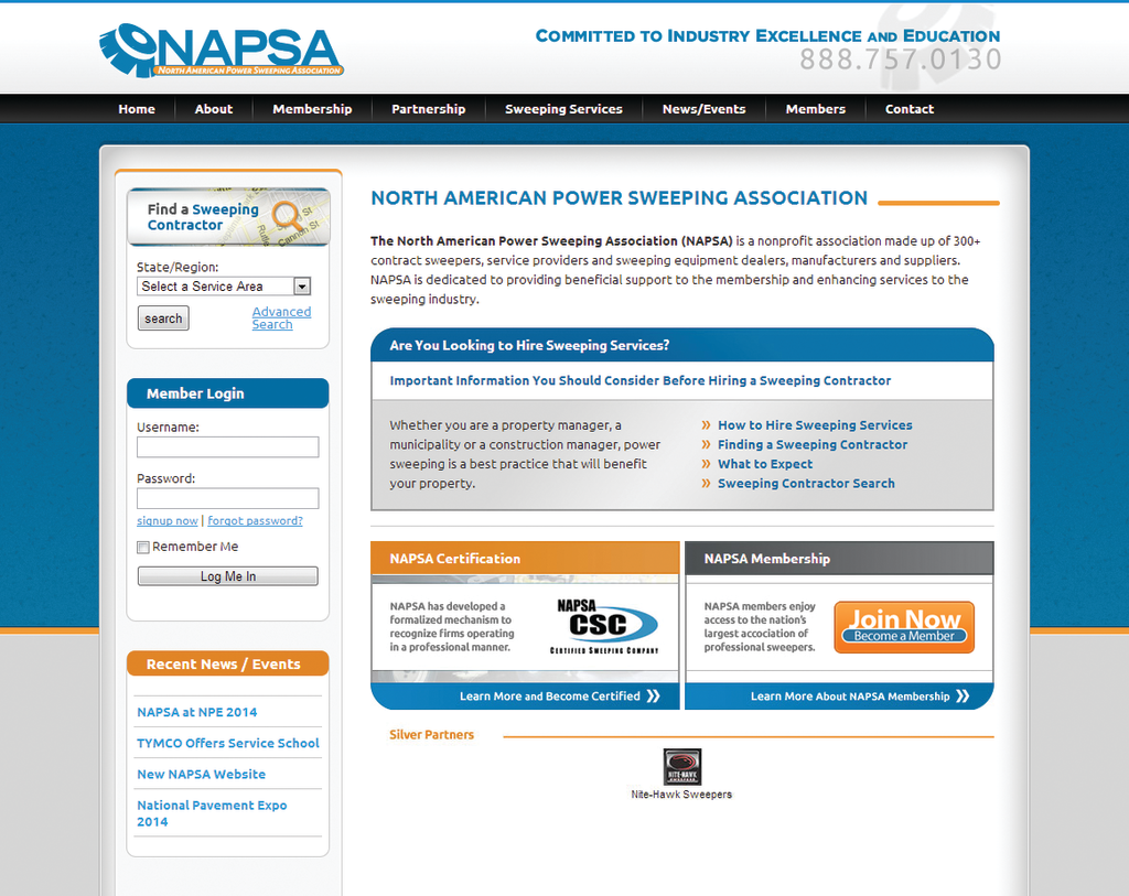 NAPSA's website development team not only improved the appearance and feel of the website, it also added some new elements including a blog/forum.