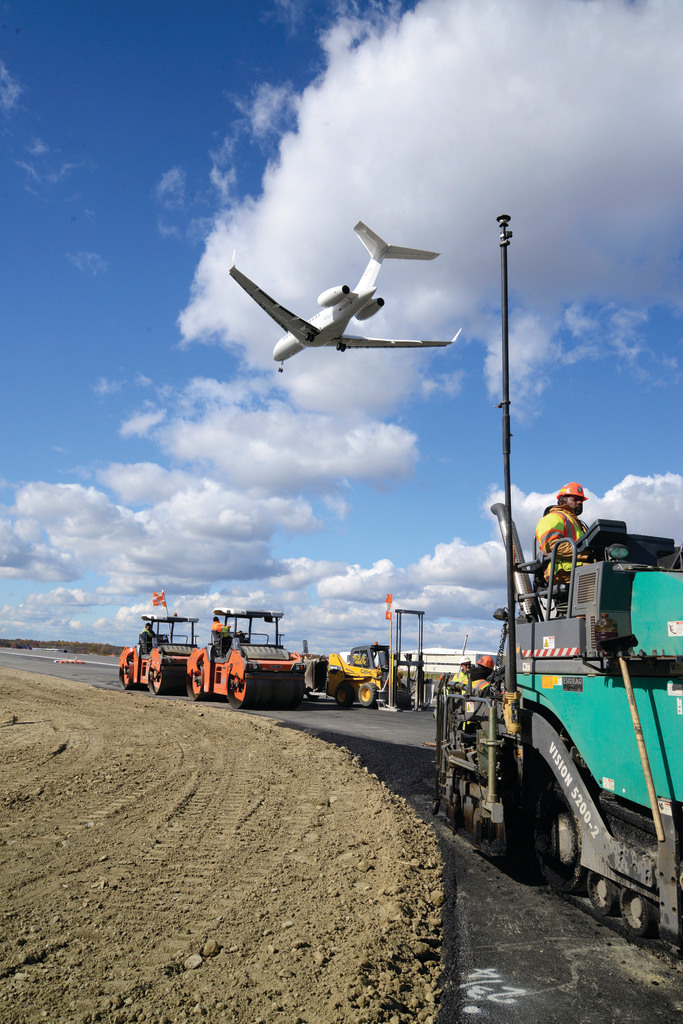 Intercounty Paving Associates will have placed more than 250,000 tons of asphalt by the end of the year at Stewart International Airport.
