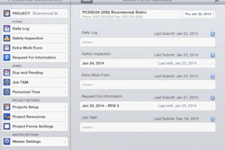 The Active Forms Summary worksheet shows all the forms that are currently in-process for a particular project and indicates that last time that each type of form was submitted for that project.
