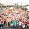 ore than 100 volunteers kicked off spring and the Hammers for Habitat volunteer drive under the California sun at Lowe’s of Central Long Beach.