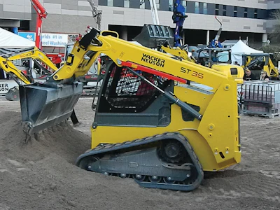 Two wheeled skid steer models, the SW 24 and SW 28, and two compact track loaders, the ST 35 and ST 45 were revealed to contractors for the first time at CONEXPO 2014.