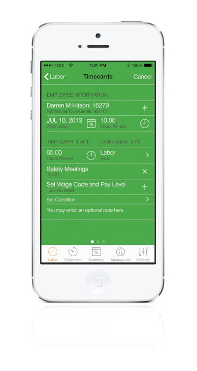 Dexter + Chaney’s Payroll Time Entry mobile app allows supervisors and project managers to enter labor and equipment hours directly from the jobsite on their Apple or Android mobile devices.