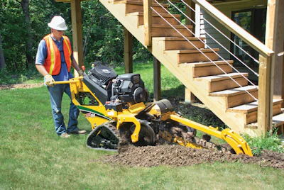 Dedicated trenchers do a nice job to get in those hard to reach areas where trenching is often needed.