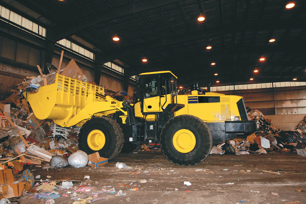 The JRB Refuse/Transfer Bucket features a heavy-duty round tube design with a visibility spill guard to handle heaping loads.