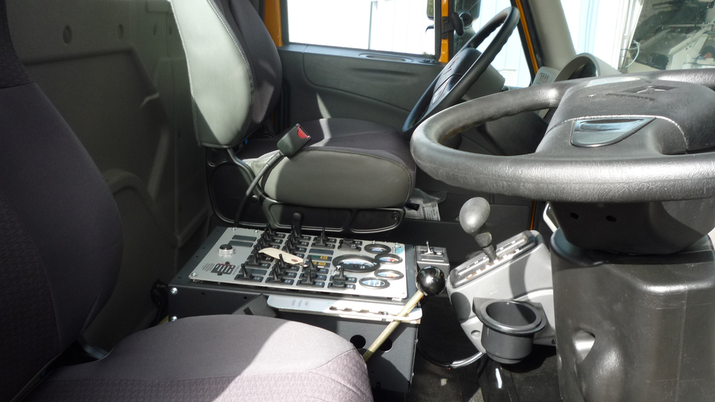 Tymco offers dual steering on many of its sweepers.