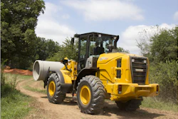 Mid-sized wheel loaders such as the Kawasaki 67Z7 are compact enough to maneuver on tight construction sites, while providing the power required to handle a variety of tasks.