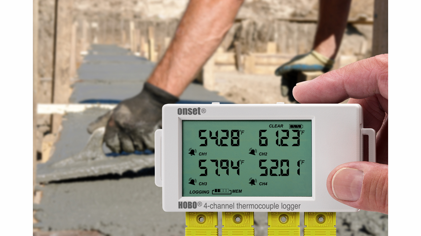 Onset Hobo Ux120 014 M Thermocouple Data Logger Concrete 5434560475e70