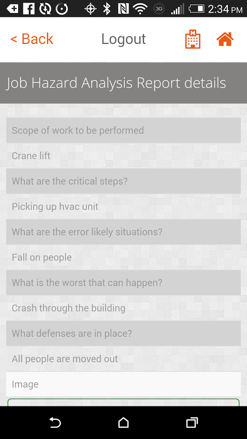 The app allows contractors to use their mobile device to record safety issues which can then be tracked using a website or emailed from within the application. The app also features real-time reporting.